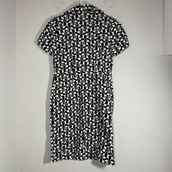 CLUB MONACO fleur de lis abstract printed collared dress size 0 - Picture 6 of 8